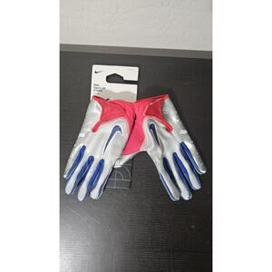 Nike Vapor Jet 7.0 Energy Football Gloves USA Silver Red Blue Mens Size Medium